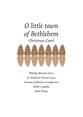 O little town of Bethlehem SATB choral sheet music cover